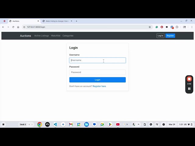 Commerce - CS50's Web Programming with Python and JavaScript