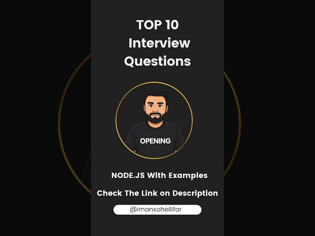 Top 10 Node.js Interview Questions with Real Examples (2025 Guide). #nodejs  #NodeJSInterview