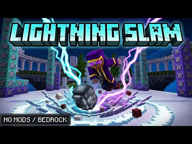 Thor Lightning Slam! (MCPE Command Block Tutorial)
