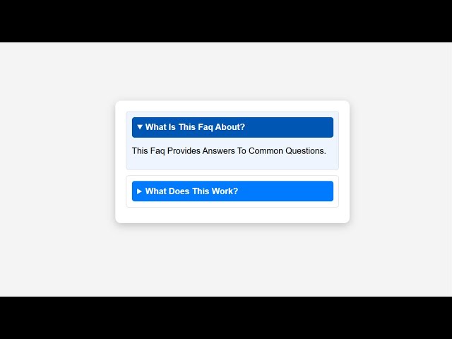 Interactive FAQ Section – Build an Engaging & User-Friendly Frontend Project with HTML & CSS