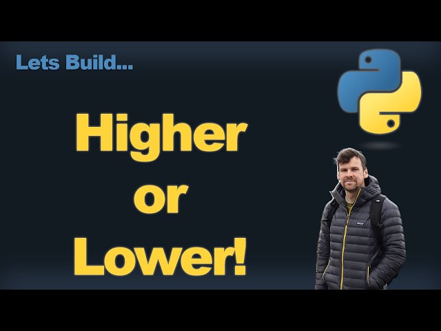 Python 3 | Let's Code a Higher & Lower Guessing Game (part 1)