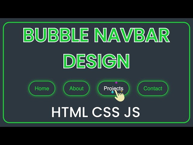 Bubble Hover Effect Navbar Design | Unique HTML CSS Animation