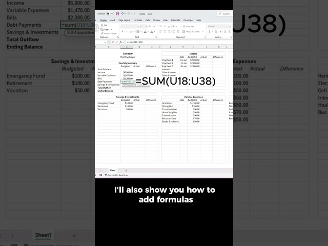 Make Your Own Budget Spreadsheet in Excel | Easy Beginner Tutorial