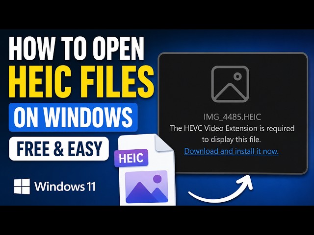 How to Open HEIC Files on Windows 11 FREE | HEIC to JPG, HEVC Video Extension Alternative