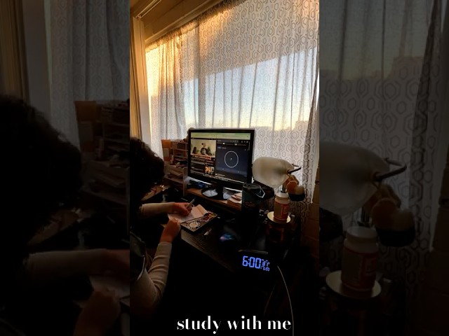 a productive few hours as the sun sets #studyvlog