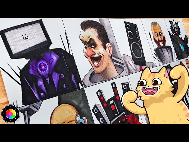 Drawing Skibidi Toilet, but it's Titans vs. Toilets! (Titan Camera Man, Cinema and) | PlastiVerse