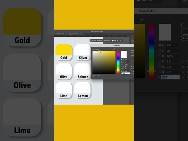 Type Color Names in Adobe Illustrator Instead of Hex Codes! 🎨 | Quick Tip