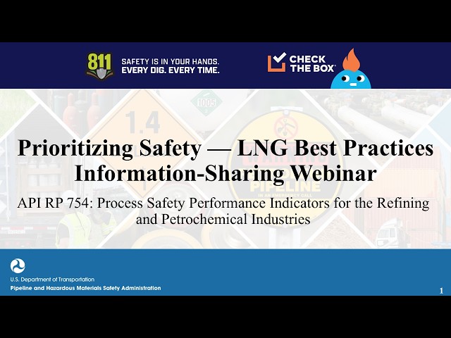 LNG Best Practices: API RP 754: Process Safety Performance Indicators