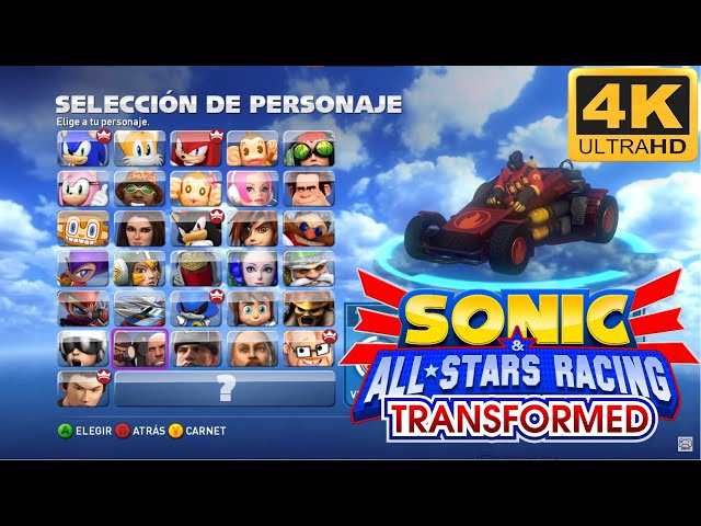(4K 60fps) Sonic & All Stars Racing Transformed Parte 1 - Jugando Con Todos Los Personajes 2021
