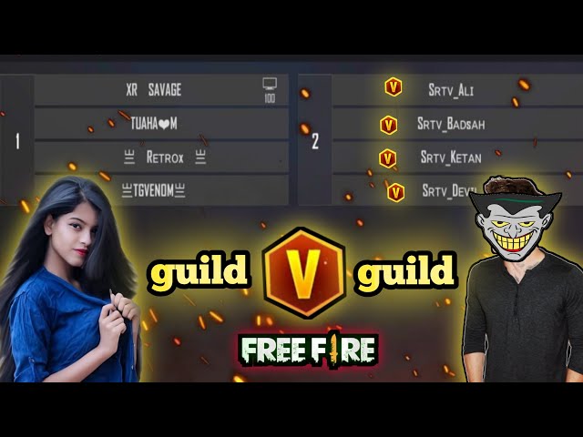 GUILD⚔️ VS GUILD WITH V BADGE YOUTUBERS😍4VS4 CHALLENGE CUSTOM ROOM 💣MATCH 💥#littlekrithiyt #freefire