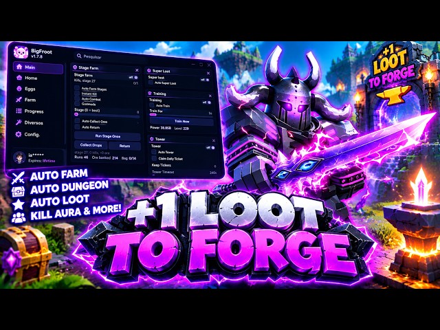 +1 Loot to Forge Script — AUTO FARM, AUTO LOOT, AUTO FORGE, AUTO SELL & MORE! (PC/MOBILE)