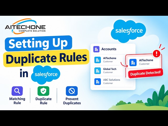 Salesforce Duplicate Rules Tutorial | Prevent Duplicate Accounts | Matching Rules Explained