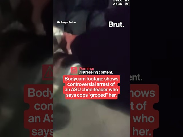 Bodycam footage shows controversial arrest of ASU cheerleader.