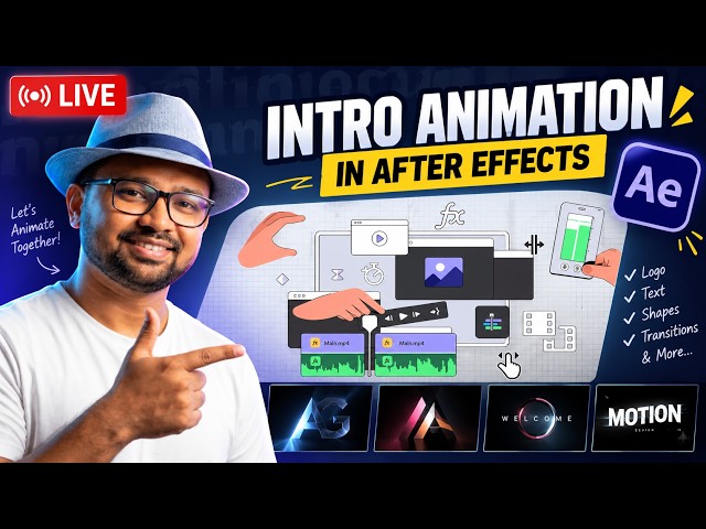 Motion Graphics Masterclass in Adobe After Effects (Stream 21) | Learn Motion Design Step by Step