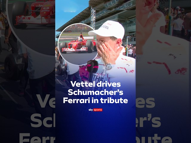 A special moment for Sebastian Vettel as he drives Michael Schumacher's F2002 around Monza 🙌