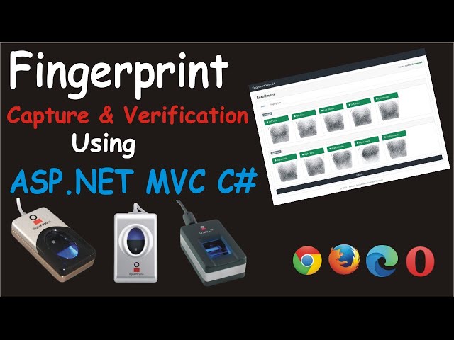 Fingerprint Capture and Verification Demo (ASP.NET MVC | C# | DigitalPersona/HID)