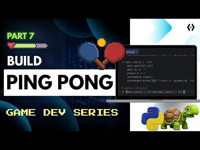 Build Pong in Python Turtle from Scratch! – Full Game Tutorial Beginner Friendly