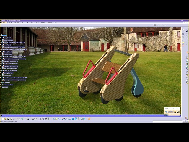 Foldable wheelchair in Catia V5