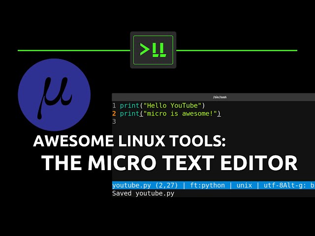 Awesome Linux Tools: The "micro" text editor