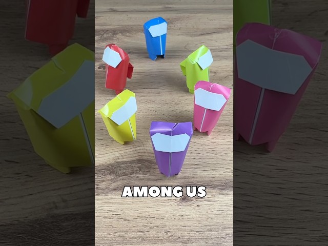EASY ORIGAMI AMONG US TUTORIAL | DIY AMONG US CREW FROM PAPER ORIGAMI WORLD TUTORIAL