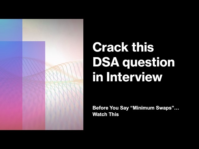 Minimum Swaps to Group Elements | Sliding Window Interview Problem (O(n) Solution)