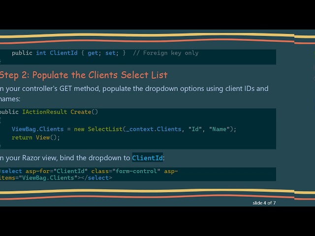 How to Properly Send Foreign Key Objects (Client) to ASP.NET Core MVC Controller