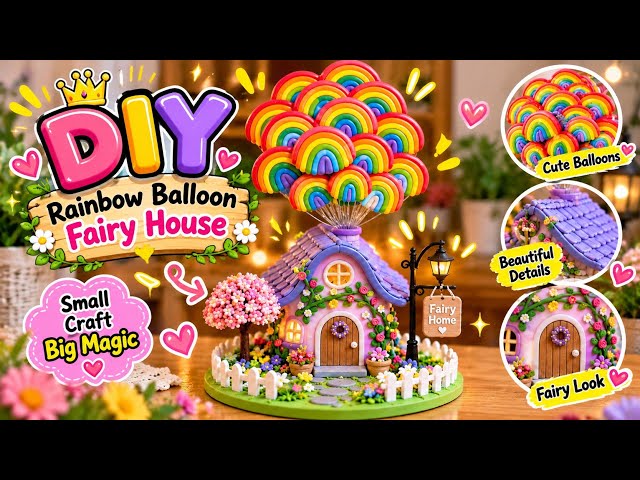 DIY Clay Rainbow Fairy House! ✨️🥰#diy #video 