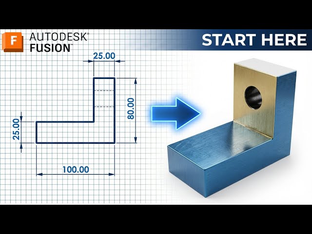 Fusion 360 From Zero | Beginner Step-by-Step Modeling Tutorial #01