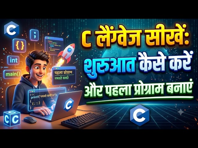 2) C लैंग्वेज सीखें: शुरुआत कैसे करें और पहला प्रोग्राम कैसे बनाएं