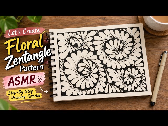 Oddly Satisfying Pattern | Step-By-Step Drawing Tutorial #asmr #oddlysatisfying #zentangle #relaxing