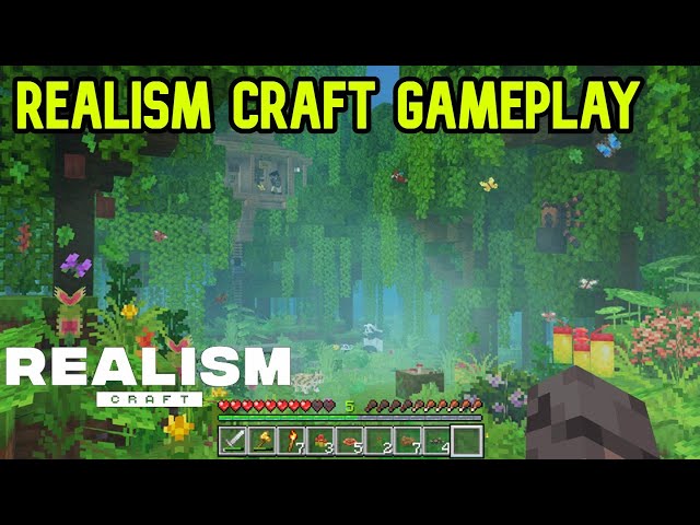 1 Hour of Realism Craft Gameplay | Minecraft Bedrock Marketplace Add-On