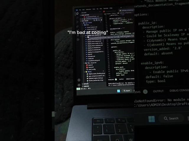 When the code says “I’m bad at coding” but you still trust it 💀😂 #Coding#Programmer#Tech#Programming