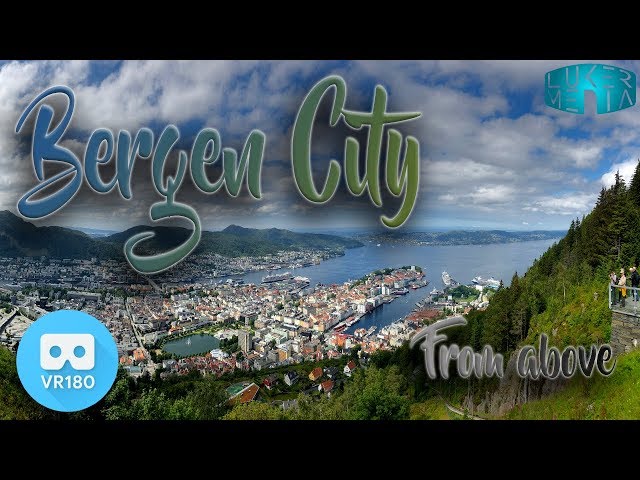 [VR180 3D] Bergen, Norway from above.