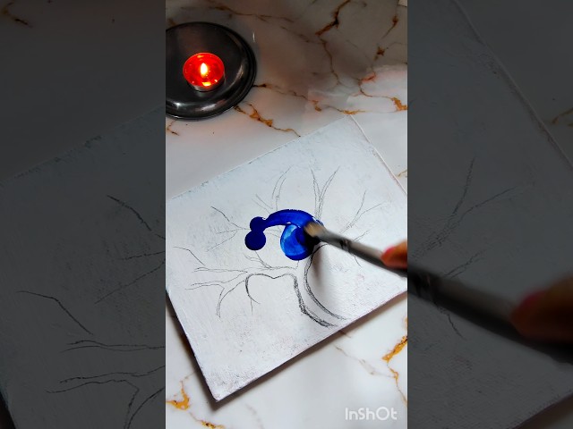 beautiful magic tree paint with acrylic colour#art #painting #short video #tree