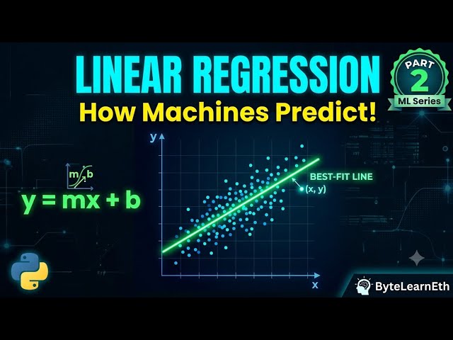 Linear Regression Explained Simply — ML Series Part 2 | ByteLearnEth