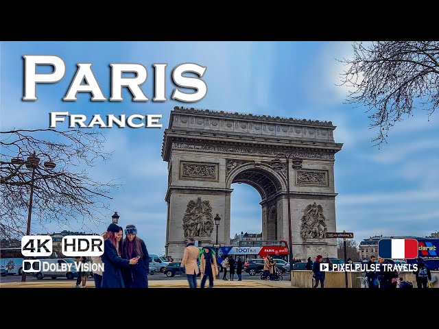 Paris Walking Tour 🇫🇷 Parisian Majesty : The Eiffel Tower and Arc de Triomphe | 4K 60fps HDR