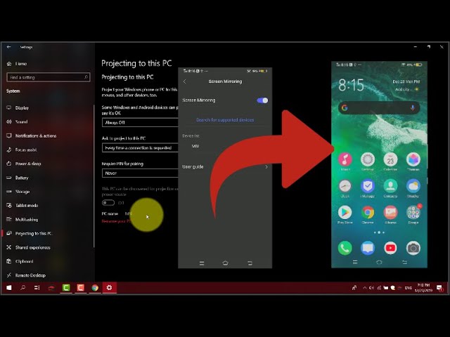 How to mirror Smart Phone Android to PC No App No Root 2020