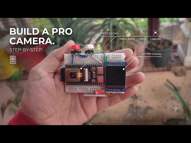 DIY Pocket Camera with ESP32-S3 & SD Card Gallery #esp32s3cam #diy #camera 