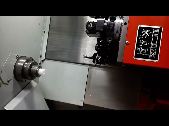EMCO 325 II CNC Broaching a keyway, Siemens Shopturn