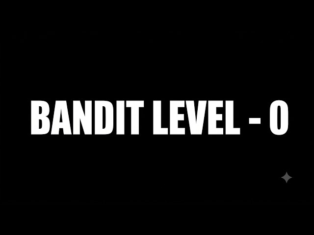 Bandit Level 0 (OverTheWire): Your First Command Line Steps