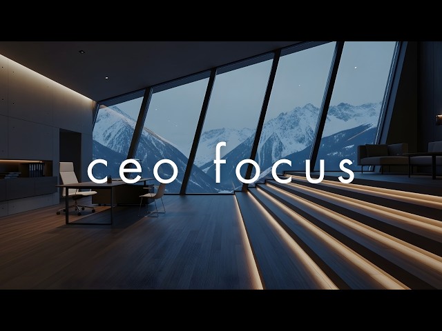 CEO FOCUS • Quiet Luxury Winter Penthouse Office for Deep Work (No Distractions)
