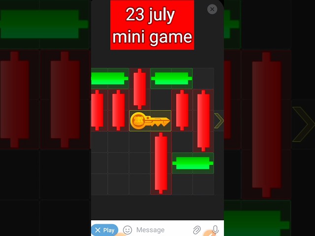 💯 23 July Mini Game🔥|Hamster kombat mini game key claim |mini game kaise khele #shorts