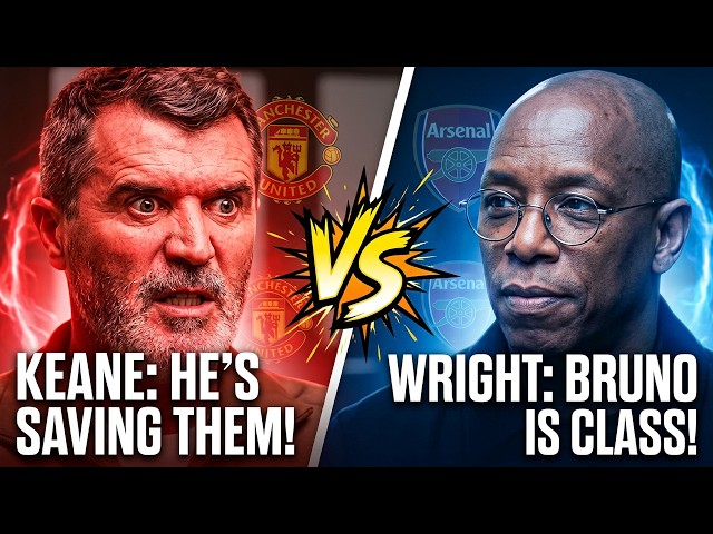 Roy Keane LOSES IT with Ian Wright over Bruno Fernandes debate!