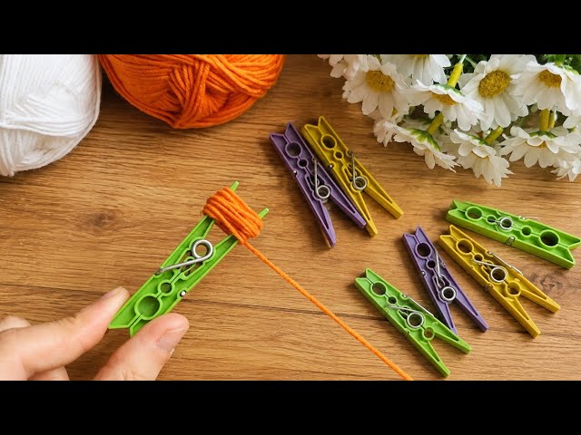 Great idea to make using clothespins #crochet #knitting #amigurumikeychain