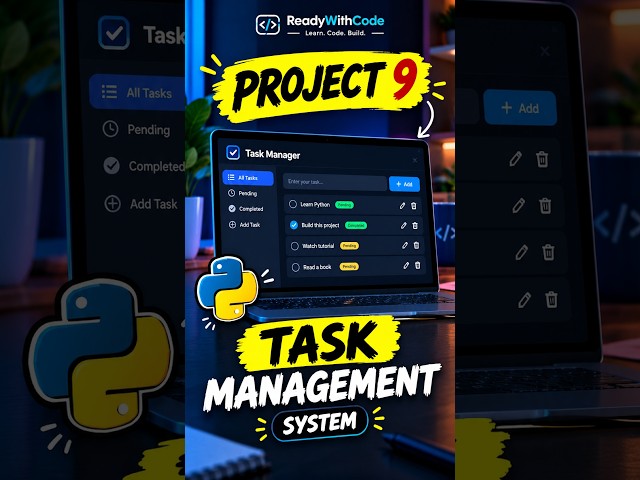 Task Management System in Python 🐍 | Python Project #9 | Beginner Project #learnpython #python