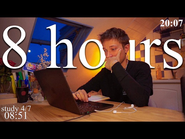 LIVE | 8-HOUR study with me in Paris📚⛈️ rain sounds & pomodoro timer 60 & 10