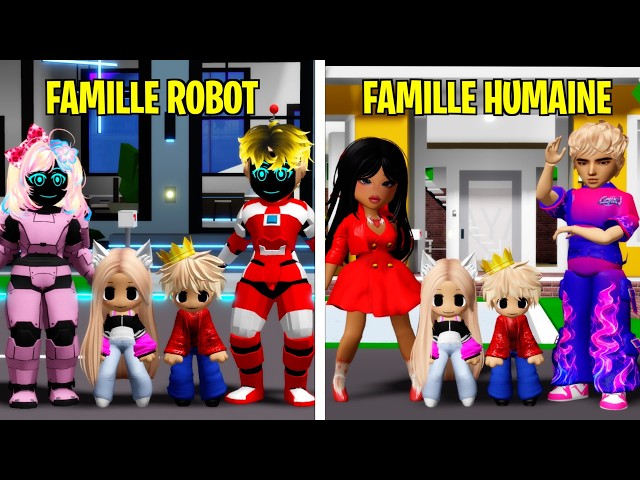 FAMILLE ROBOT Vs FAMILLE HUMAINE RÉALISTE sur BROOKHAVEN RP ROBLOX…