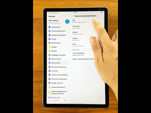Set a 4 Digit PIN on Galaxy Tab S10 Lite