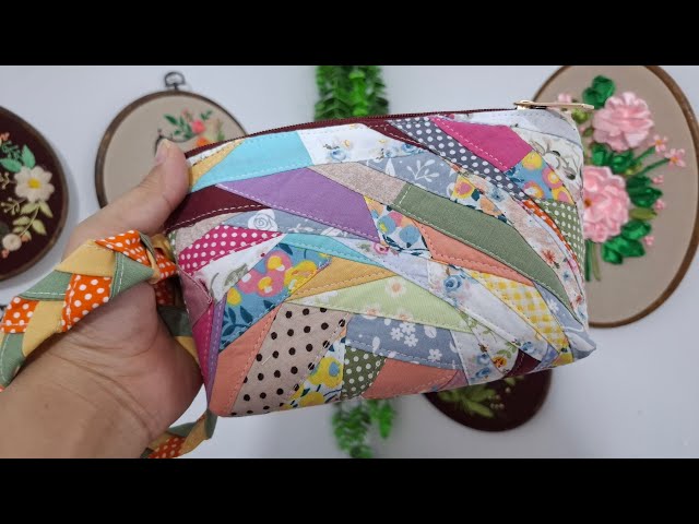 Easy Way to Sew a patchwork Bag: Easy Tricks for Sewing a stylish  patchwork 👜 handbag