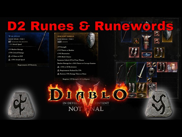 Diablo 2 Runes & Runewords in Diablo V? (The Return of Inventory Tetris)